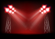 Bright stage with light masts
