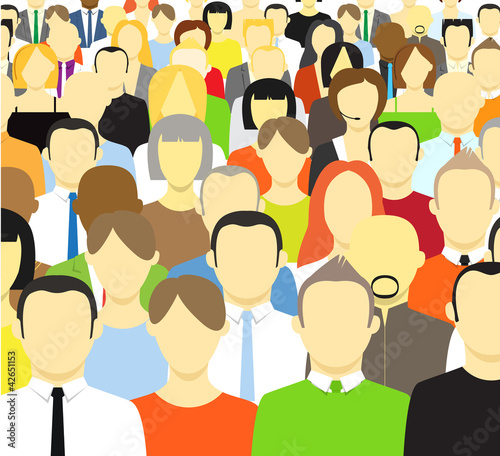 Vector: The crowd of abstract people The crowd of abstract people