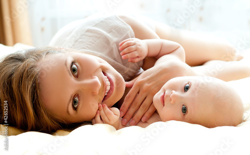 Photo: Mother and son relaxing together Mother and son relaxing together