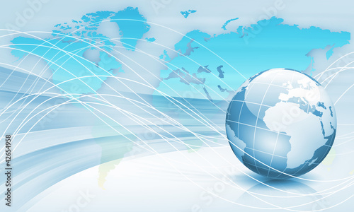 Illustration: Planet earth and technology background Planet earth and technology background