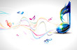 abstract muscial wave background
