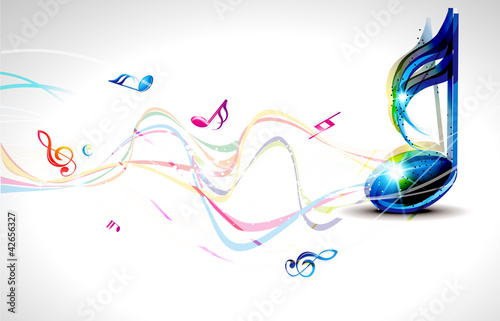 Vector: abstract muscial wave background abstract muscial wave background