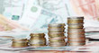 Foto: business chart is made from coins business chart is made from coins