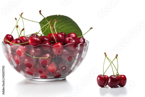 Photo: Fresh red cherries Fresh red cherries