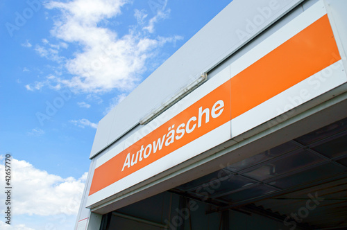 Foto: Schild Autowäsche Schild Autowäsche