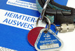 Halsband und Ausweis