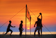 silhouette beach volleyball