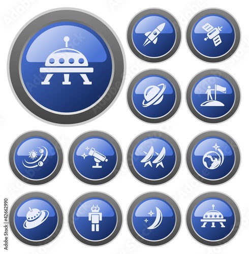 Vector: Space button set Space button set