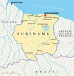 Suriname Map (Suriname Landkarte)