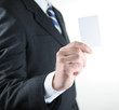 Businessman and business card