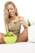 Woman with salad
