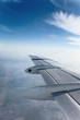 plane wing with cloud
