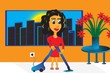 woman with vacuum cleaner