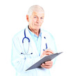 Foto: Medical doctor with stethoscope. Isolated over white background Medical doctor with stethoscope. Isolated over white background
