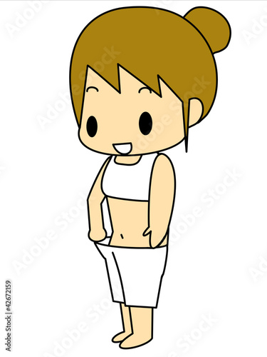 Illustration: ダイエットに成功した女性 ダイエットに成功した女性