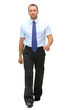 young businessman is walking