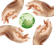 Mains protectrices vertes