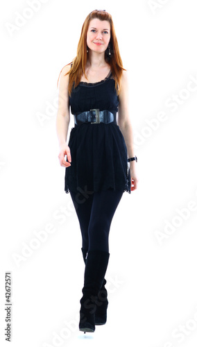 Photo: Beautiful casual woman walking Beautiful casual woman walking