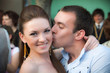 A portrait of a sweet couple in love.