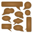 Vector: leather communication bubbles leather communication bubbles