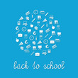 Vector: back to school circle back to school circle