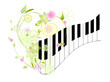 Vektor: piano fleuri piano fleuri