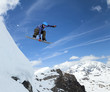 Snowboarder in the sky