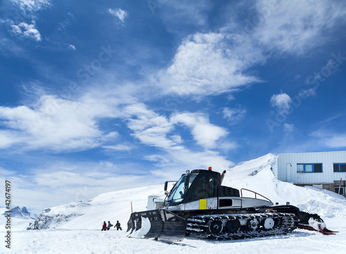 Photo: Snowcat in mountains Snowcat in mountains
