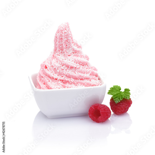 Photo: Frozen raspberry yogurt Frozen raspberry yogurt