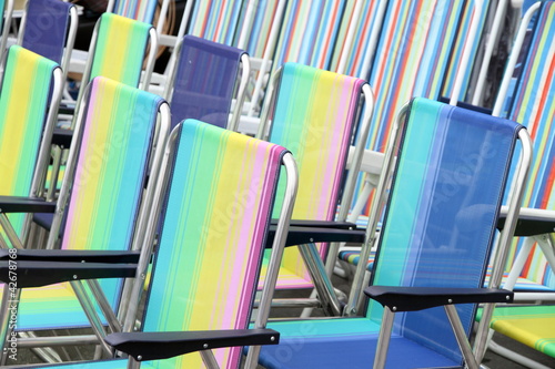 Photo: Chairs on sale, La Nucia flea market,Alicante province,Spain Chairs on sale, La Nucia flea market,Alicante province,Spain