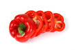 Paprika in fünf Teilen