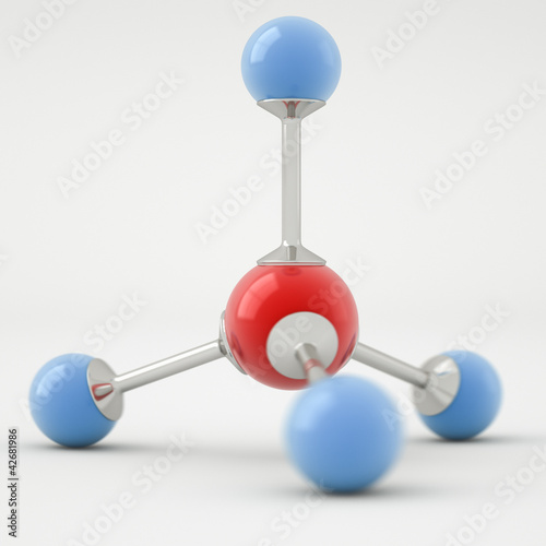 Illustration: Methane molecule Methane molecule