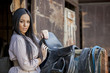 Girl in the stable
