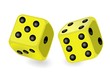 die dice backgammon yellow
