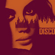Party-themed design with girl portrait and music analyzer. Vecto