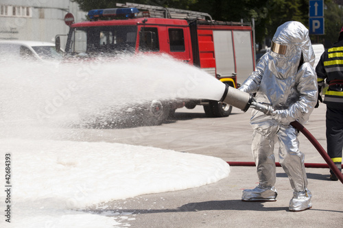 Photo: firefighter training firefighter training