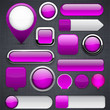 Purple high-detailed modern buttons.