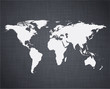Vector: White world map. White world map.