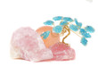 Rose quartz and  blue Crystal tree