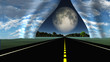 Up ahead a tear in the fabric of sky