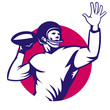 Vektor: American Quarterback Football Player Pass American Quarterback Football Player Pass