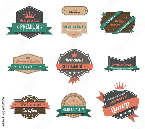 Vektor: Vintage labels set. Logo oldstyle. Vintage collection. Vintage labels set. Logo oldstyle. Vintage collection.