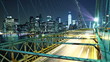 city traffic on Brooklyn bridge. Time lapse and loopable