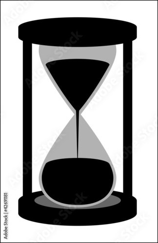 Vector: The silhouette of the hourglass. The silhouette of the hourglass.