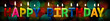 Happy Birthday Kerzen mit Bokeh Hintergrund