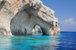 Blue caves on Zakynthos island, Greece