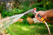 Watering garden