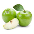 Green apples isolated