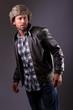Photo: Handsome man in leather jacket Handsome man in leather jacket