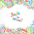Vector: Background made of papers with colorful letters Background made of papers with colorful letters